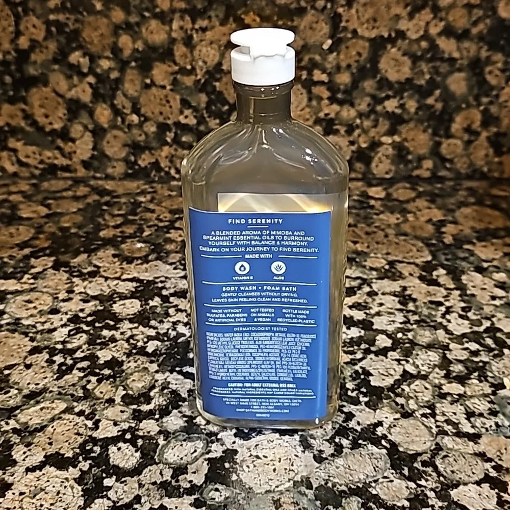 BBW AROMA Find Serenity Mimosa + Spearmint Body Wash +Foam Bath - Picture 2 of 2